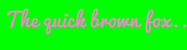 Image with Font Color EE88CD and Background Color 00FF00